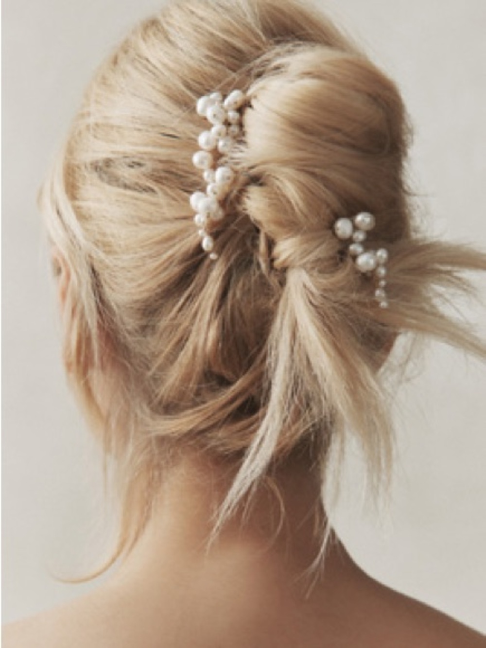 Pearl Cluster Hair Pin Set - White